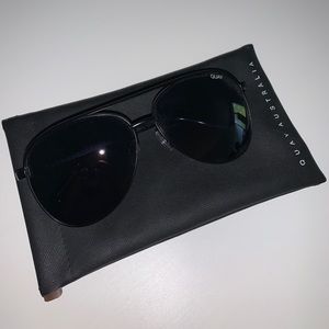 Quay Aviator Black Sunglasses
